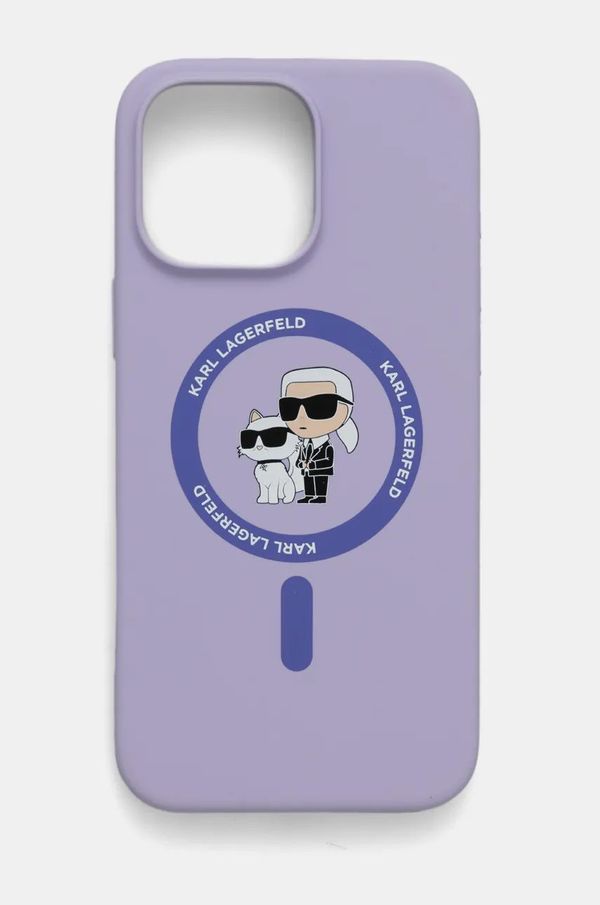 Karl Lagerfeld Etui za telefon Karl Lagerfeld iPhone 16 Pro Max 6.9 vijolična barva, KLHMP16XSCMKCRHU