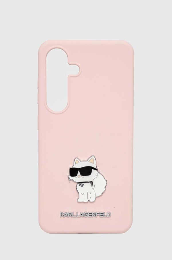 Karl Lagerfeld Etui za telefon Karl Lagerfeld roza barva, KLHCS24SSMHCNPP