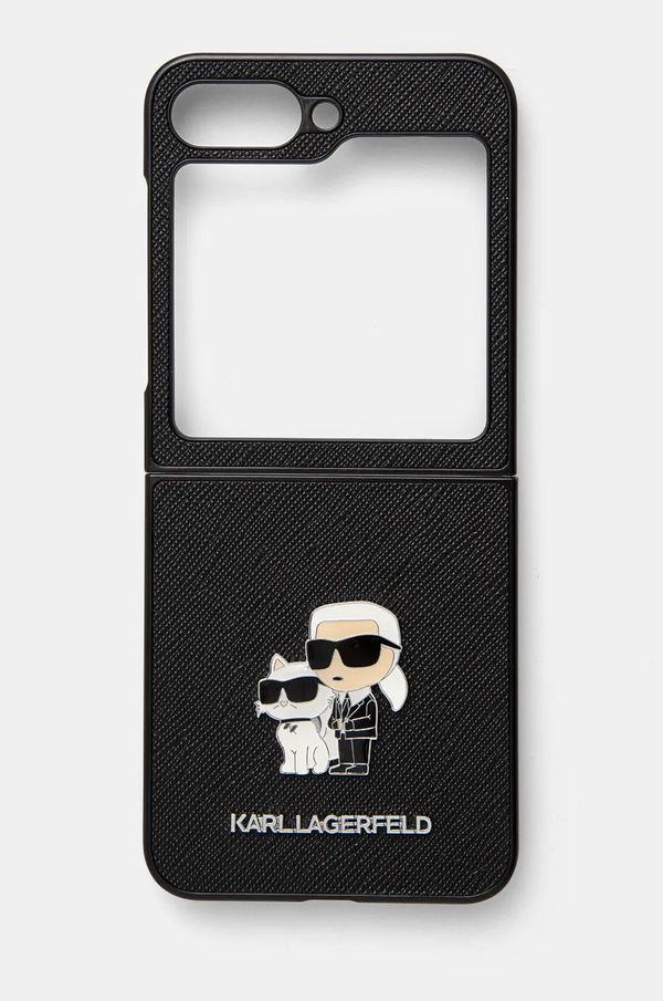 Karl Lagerfeld Etui za telefon Karl Lagerfeld Z Flip6 F741 črna barva, KLHCZF6SAPKCNPK