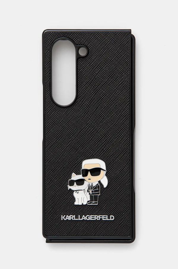 Karl Lagerfeld Etui za telefon Karl Lagerfeld Z Fold6 F956 črna barva, KLHCZFD6SAPKCNPK