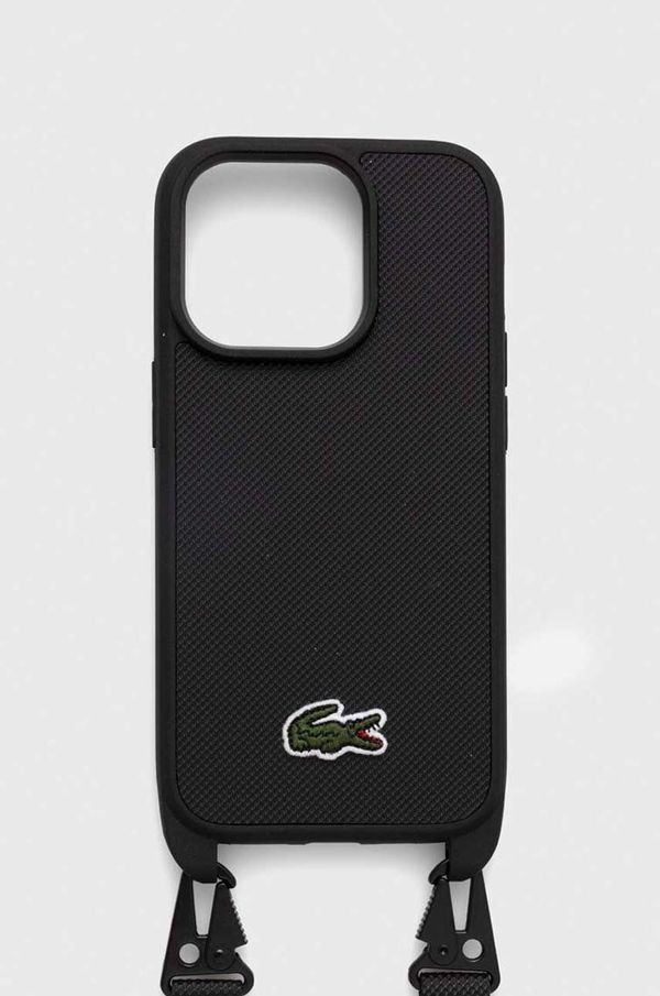 Lacoste Etui za telefon Lacoste iPhone 14 Pro 6.1" črna barva
