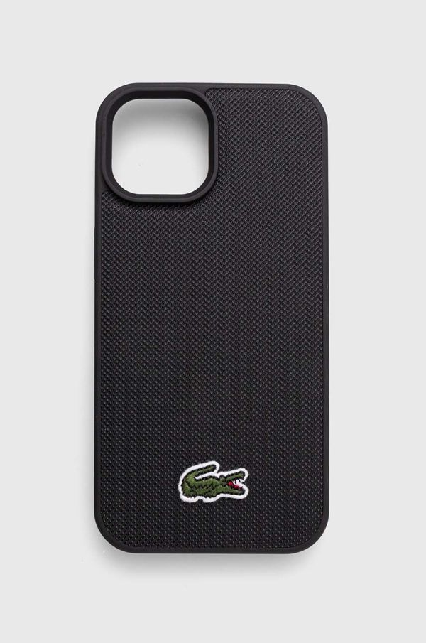 Lacoste Etui za telefon Lacoste iPhone 15 / 14 / 13 6.1" črna barva