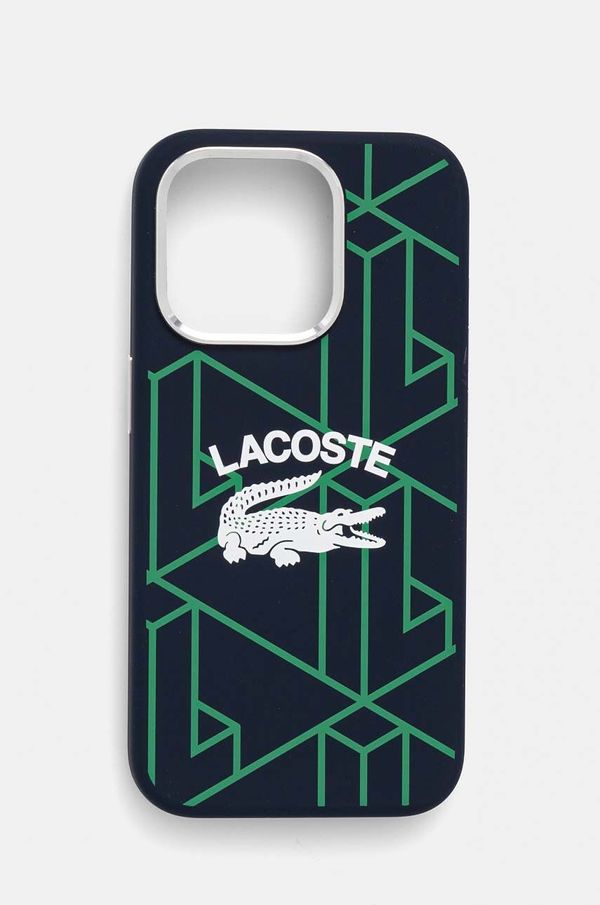 Lacoste Etui za telefon Lacoste iPhone 15 Pro 6.1 mornarsko modra barva, LCHMP15LSBIV