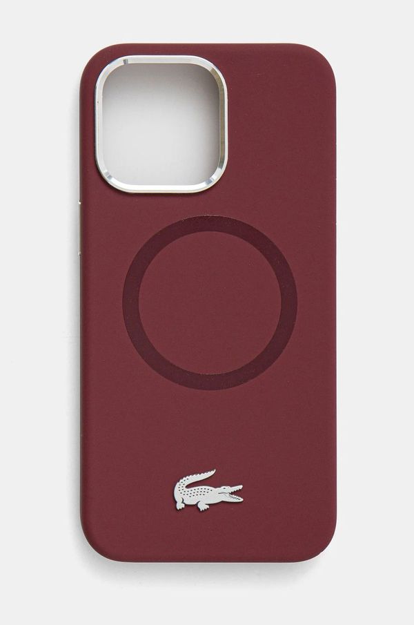 Lacoste Etui za telefon Lacoste iPhone 15 Pro Max 6.7 bordo barva, LCHMP15XSMAR