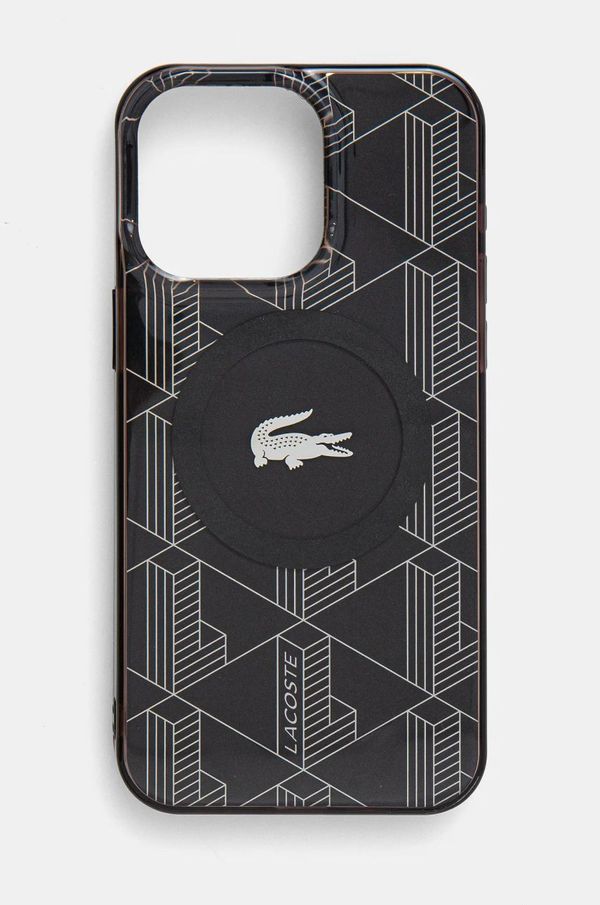 Lacoste Etui za telefon Lacoste iPhone 15 Pro Max 6.7 črna barva, LCHMP15XUBSK