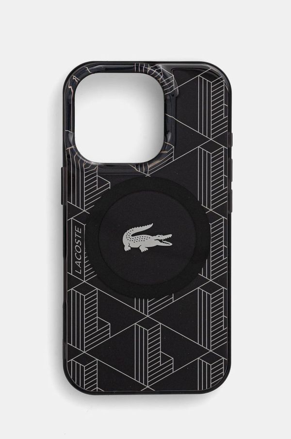 Lacoste Etui za telefon Lacoste iPhone 16 Pro 6.3 črna barva, LCHMP16LUBSK