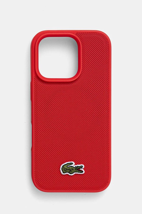 Lacoste Etui za telefon Lacoste iPhone 16 Pro 6.3 rdeča barva, LCHMP16LPVCR