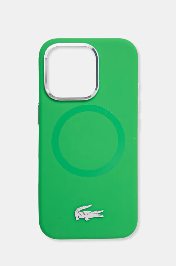 Lacoste Etui za telefon Lacoste iPhone 16 Pro 6.3 zelena barva, LCHMP16LSMAN