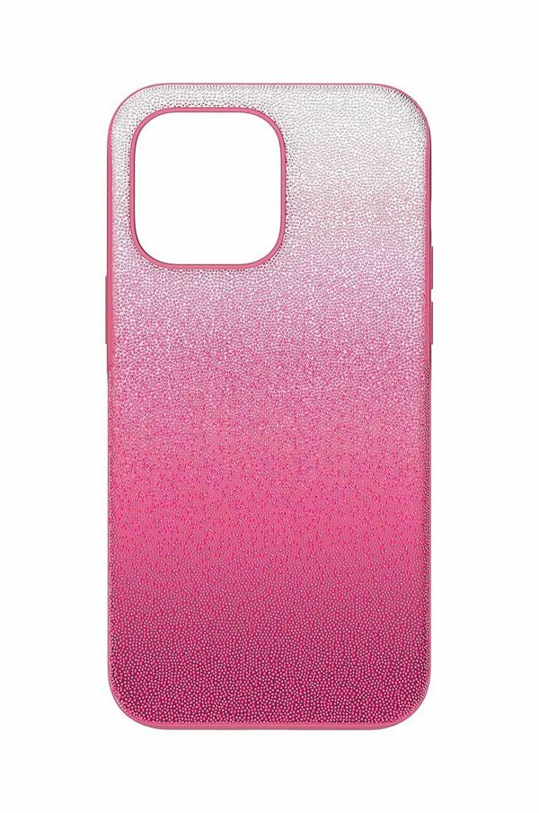 Swarovski Etui za telefon Swarovski 5650834 HIGH 14 PRO MAX roza barva