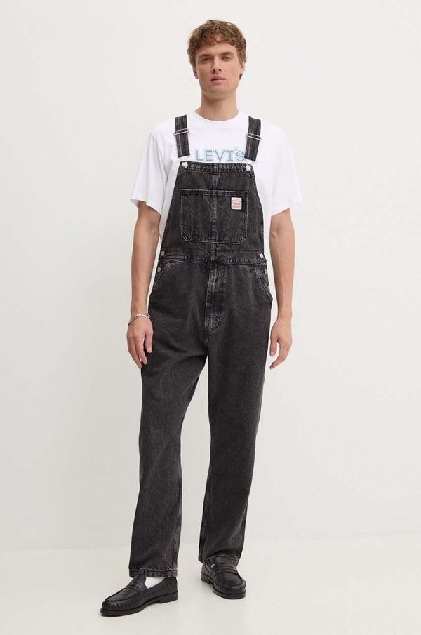 Levi's Farmerke iz jeansa Levi's črna barva, RT OVERALL