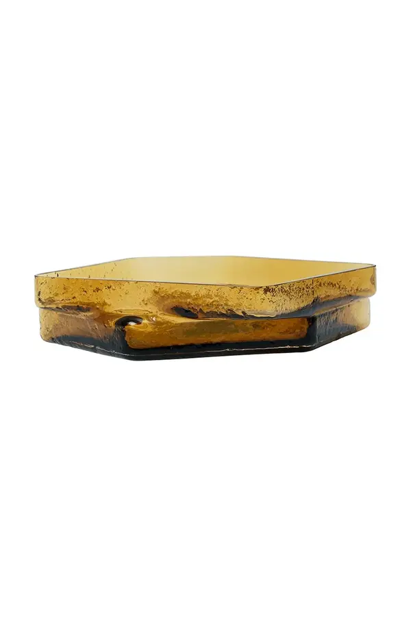 Ferm Living Ferm Living pladenj dekorativen iz barvanega stekla 7 x 30 x 29 cm
