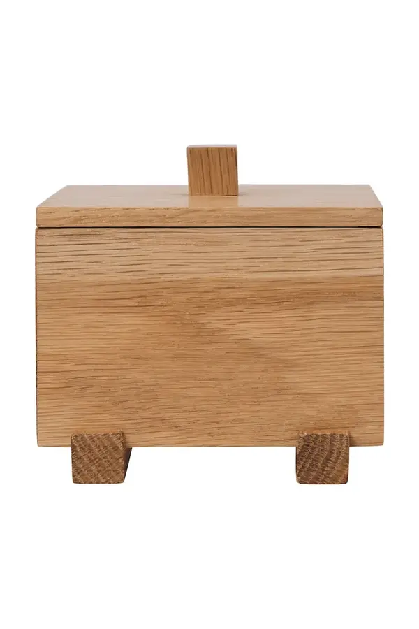 Ferm Living Ferm Living škatla za shranjevanje iz hrastovega lesa 9,5 x 10 x 11 cm