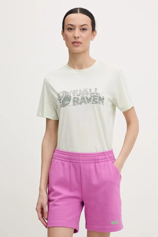 Fjallraven Fjallraven kratka majica ženska z bombažem Lush
