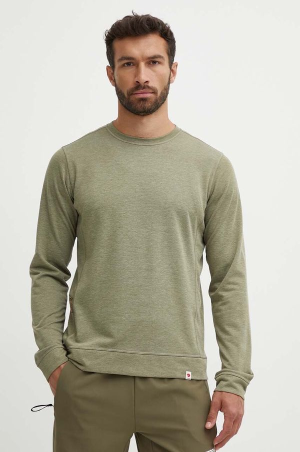 Fjallraven Fjallraven pulover OUTDOOR moški, zelena barva. F87307