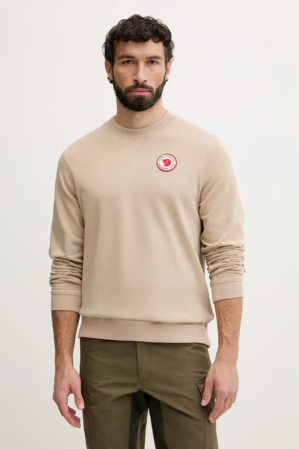 Fjallraven Fjallraven šporni pulover moški bombažen 1960 Logo Badge Sweater