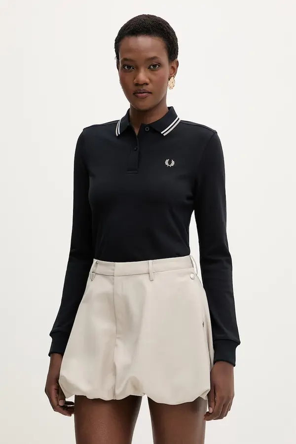 Fred Perry Fred Perry Bombažna majica z dolgimi rokavi Fred Perry