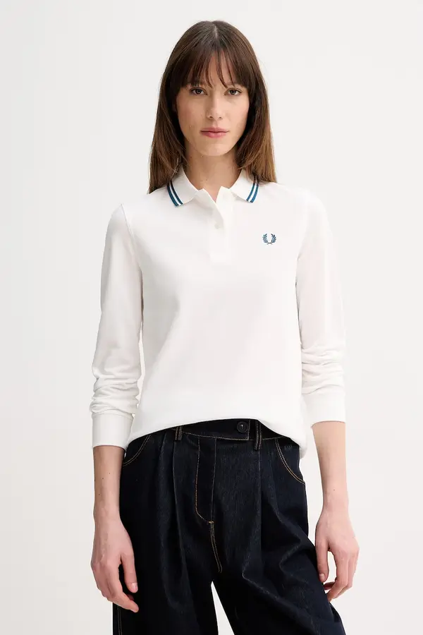 Fred Perry Fred Perry Bombažna majica z dolgimi rokavi Fred Perry