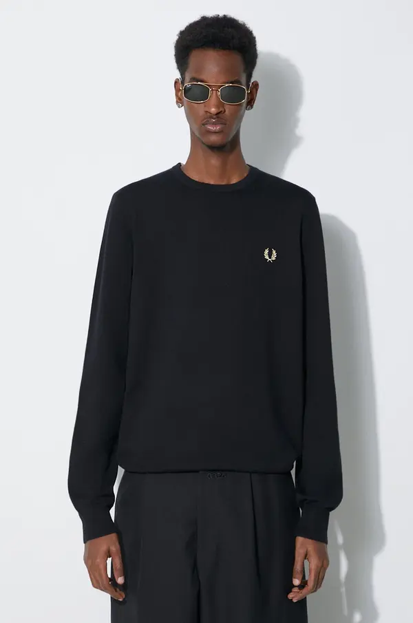 Fred Perry Fred Perry Volnen pulover Fred Perry Classic Crew Neck Jumper