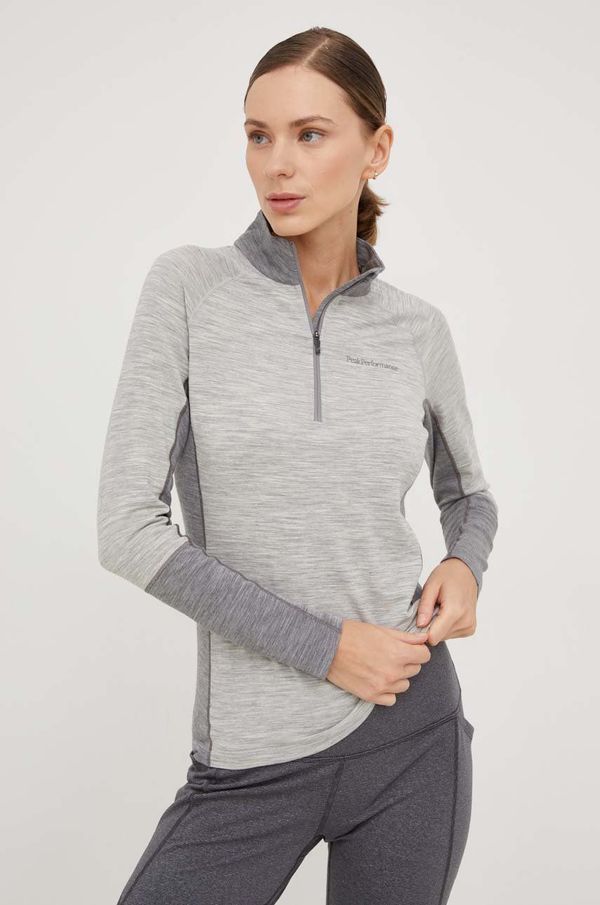 Peak Performance Funkcionalna majica z dolgimi rokavi Peak Performance Magic siva barva