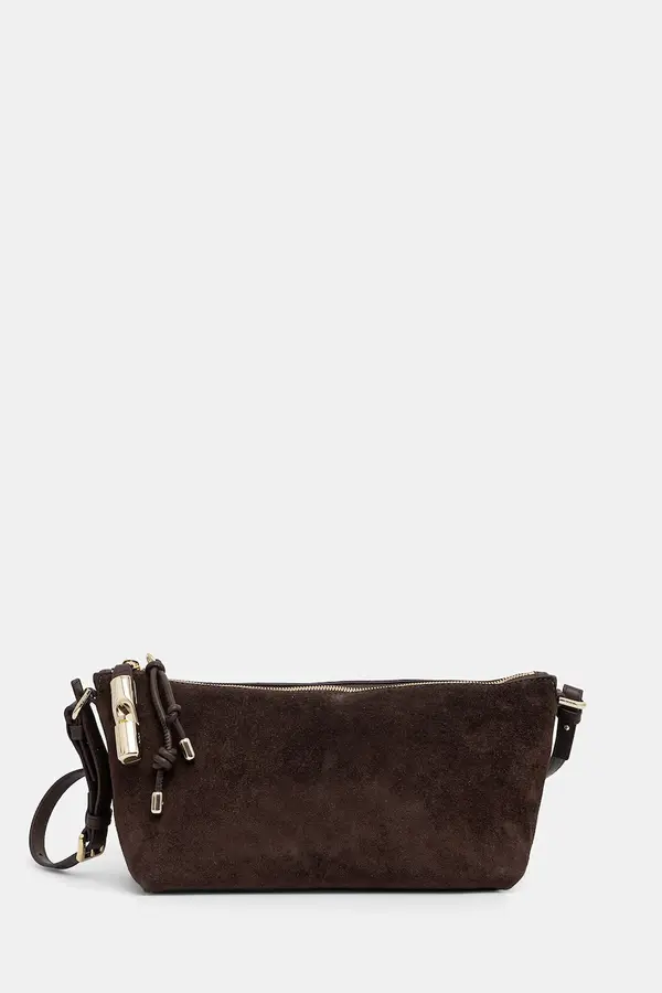 Furla Furla crossbody torbica ženska semišasta