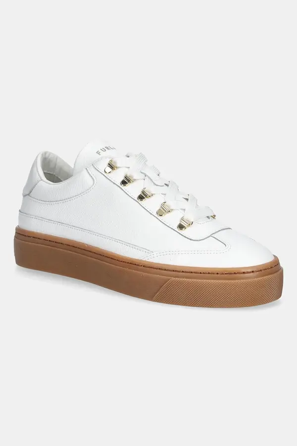 Furla Furla Usnjene superge Furla Enjoy Lace-Up Sneaker