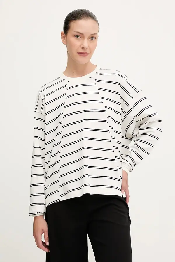 G-Star G-Star Bombažna kratka majica G-Star A line stripe oversized