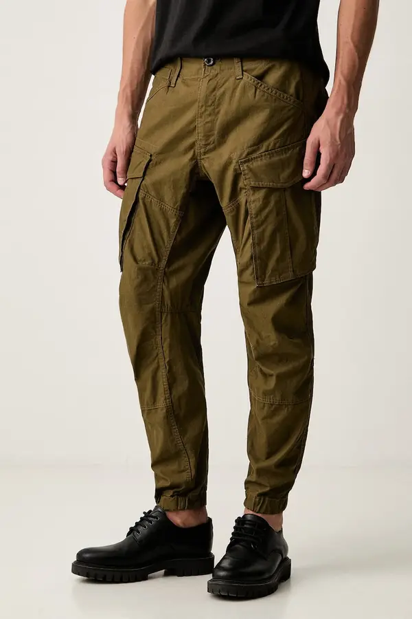 G-Star G-Star hlače moške bombažne Cargo 3d regular tapered cuffed