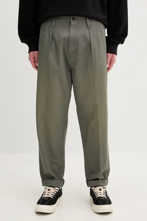 G-Star G-Star hlače moške bombažne Pleated Chino Relaxed Tapered