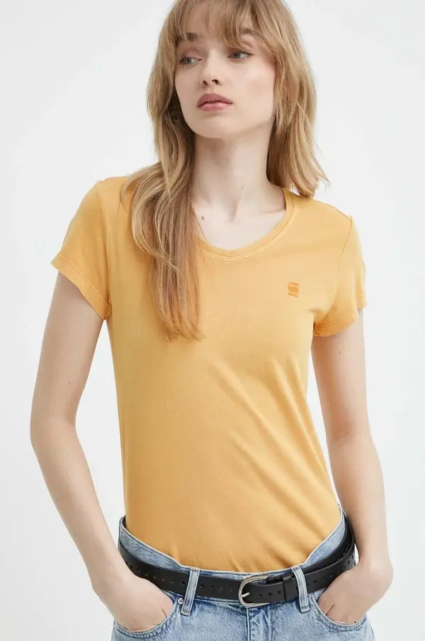 G-Star G-Star kratka majica ženska bombažna Overdyed eyben slim v t 2.0