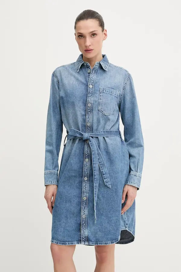 G-Star G-Star srajčna obleka iz denima Shirt Belt