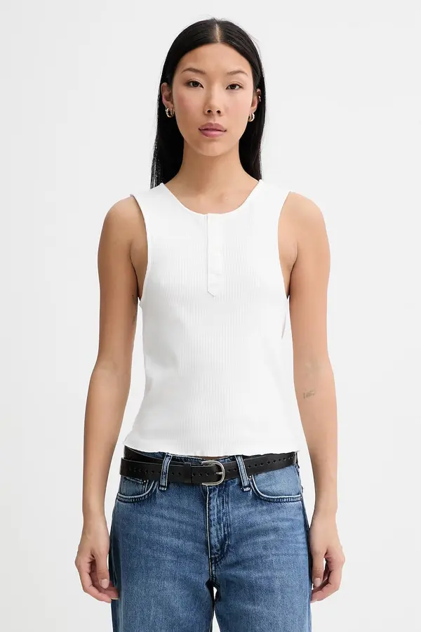G-Star G-Star top ženski bombažen z elastanom Slim henley tank