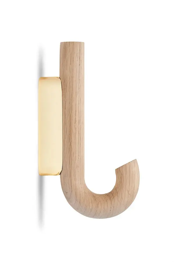 Gejst Gejst obešalnik stenski iz hrastovega lesa 13,3 x 2 x 6,2 cm