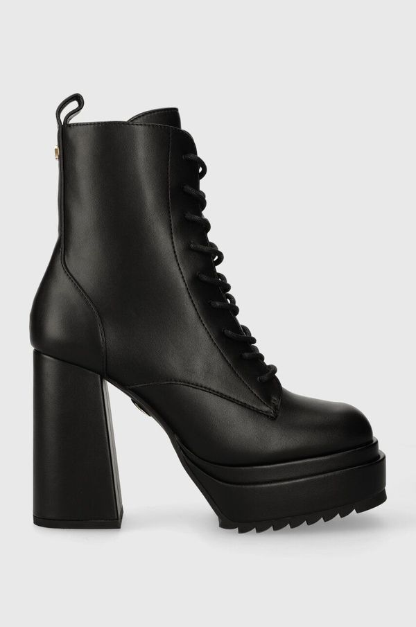 Buffalo Gležnarji Buffalo May W Lace Up Boot ženski, črna barva, 1220029
