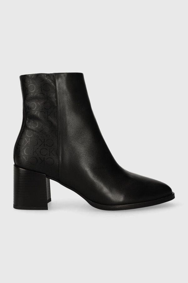 Calvin Klein Gležnarji Calvin Klein ALMOND ANKLE BOOT 55 - EPI MN MX ženski, črna barva, HW0HW01701