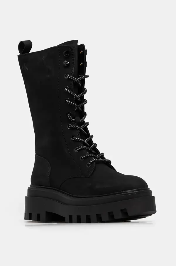 Calvin Klein Jeans Gležnarji Calvin Klein Jeans FLATFORM LACE UP BOOT MG NB