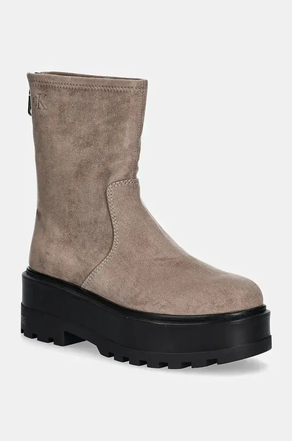 Calvin Klein Jeans Gležnarji Calvin Klein Jeans FLATFORM ZIP MG SS