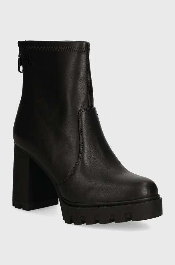 Calvin Klein Jeans Gležnarji Calvin Klein Jeans HEEL PLATFORM ZIP BOOT MG NAPPA