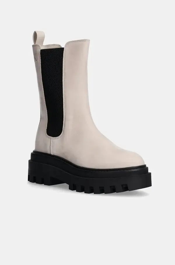 Calvin Klein Jeans Gležnarji iz nubuka Calvin Klein Jeans FLATFORM CHELSEA BOOT MG NB