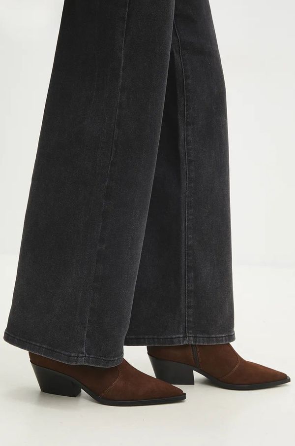 Answear Lab Gležnarji iz semiša Answear Lab ženski, rjava barva