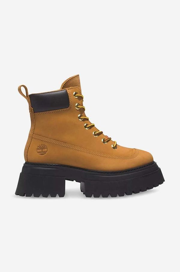 Timberland Gležnarji iz semiša Timberland Sky 6 IN Laceup ženski, rjava barva