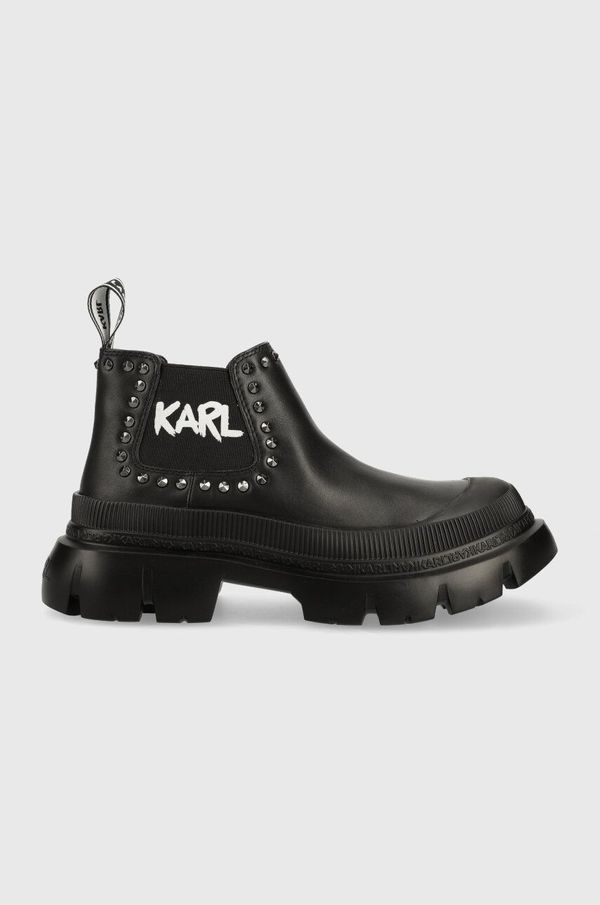 Karl Lagerfeld Gležnarji Karl Lagerfeld TREKKA MAX ženski, črna barva, KL43531