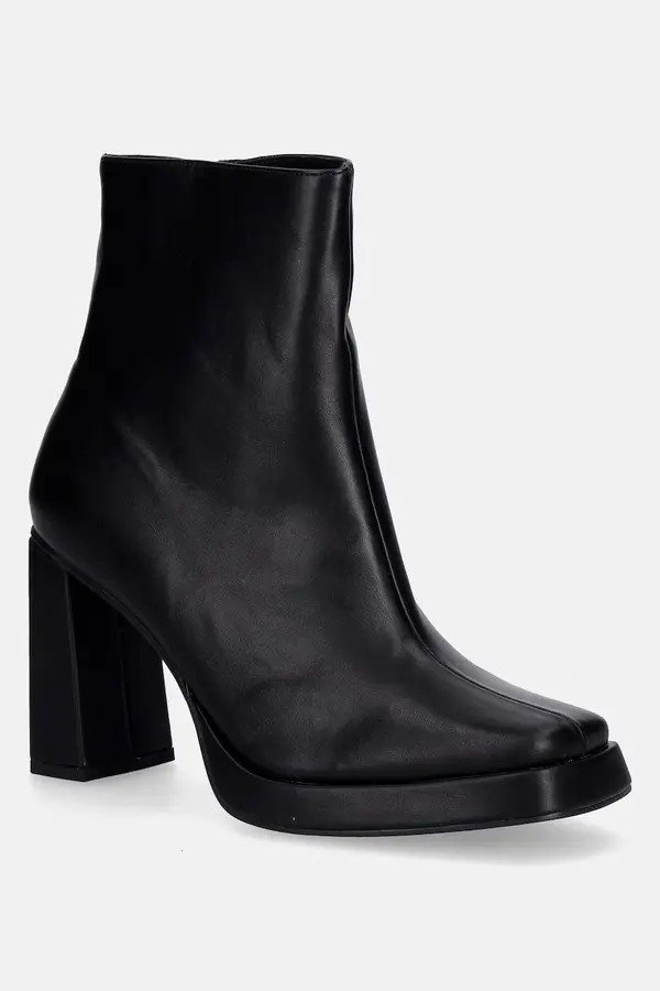 Koi Footwear Gležnarji Koi Footwear Halla Black Heeled Boots