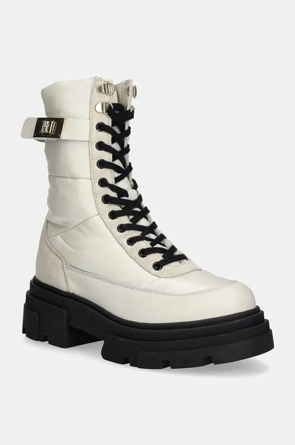 Tommy Hilfiger Gležnarji Tommy Hilfiger BIKER LEATHER MIX LACE-UP