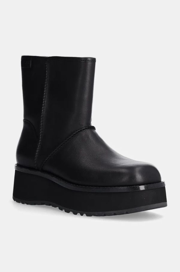 Ugg Gležnarji UGG Cityfunc Mid ženski, črna barva, 1162990-BLK