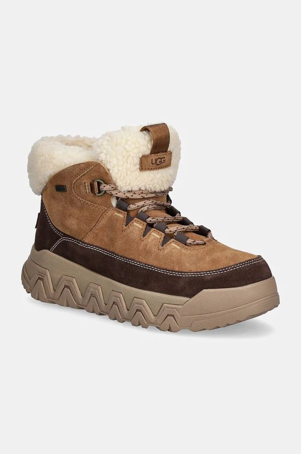 Ugg Gležnarji UGG Terretrail Cozy Lace ženski, rjava barva, 1158210-CHE