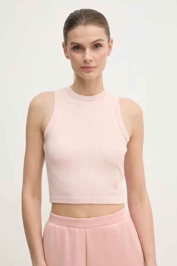 Guess Guess crop top ženski z viskozo EDIE