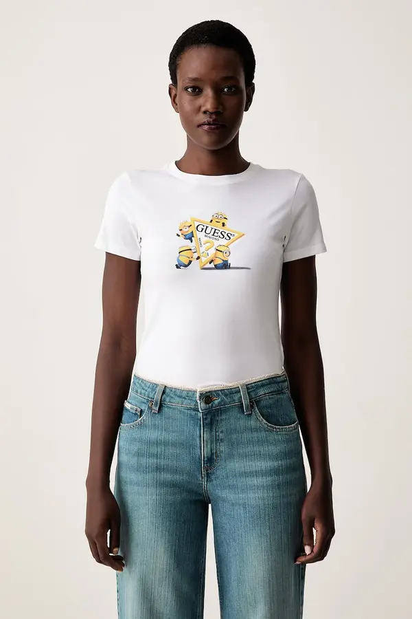 Guess Jeans Guess Jeans kratka majica ženska bombažna z elastanom X MINIONS