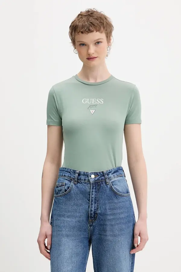 Guess Jeans Guess Jeans kratka majica ženska z bombažem