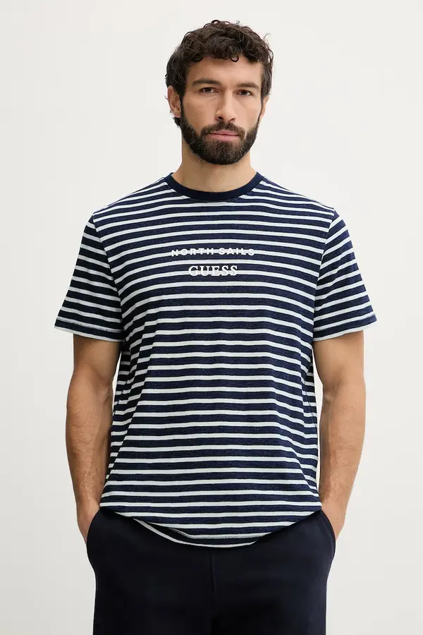 Guess Guess kratka moška bombažna majica x North Sails