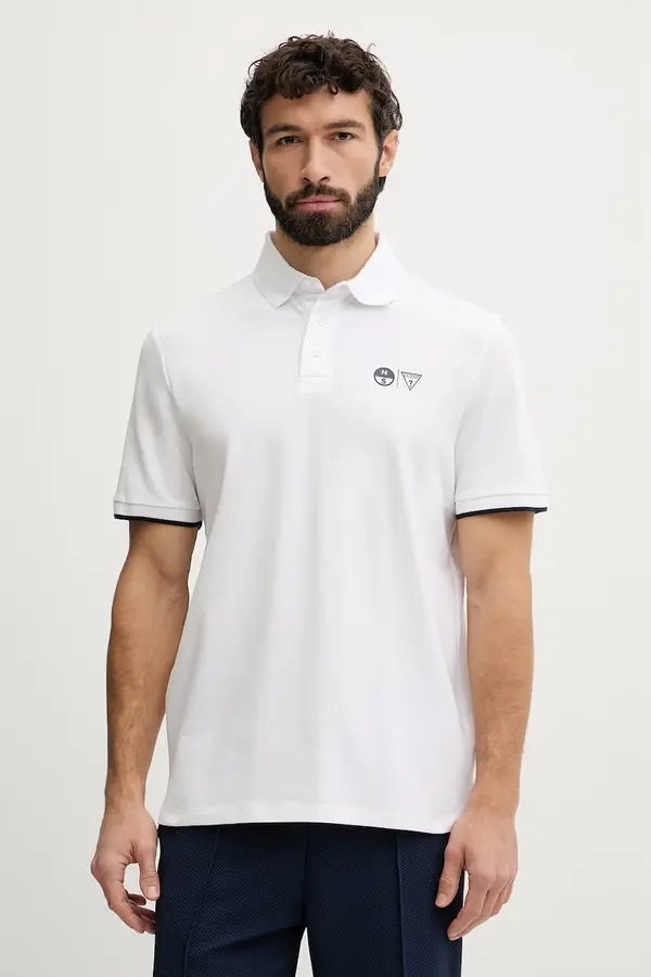 Guess Guess kratka moška majica iz bombaža z elastanom x North Sails